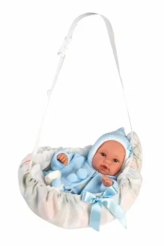 Hračky panenky LLORENS - 63641 NEW BORN - realistická panenka miminko se zvukem a měkkým látkovým tělem 36cm