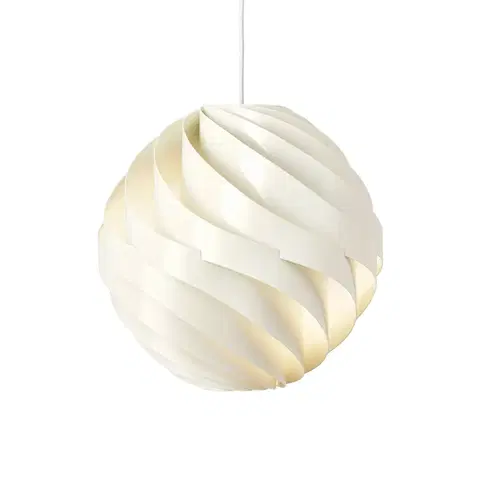 Závěsná světla GUBI Závěsné svítidlo GUBI Turbo, lesklá alabastrová bílá, Ø 36 cm,