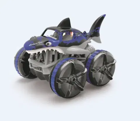 Hračky - RC modely MAC TOYS - Obojživelné auto žralok modré