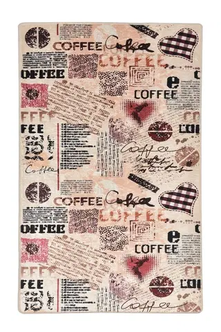 Koberce a koberečky Conceptum Hypnose Koberec Coffee 80x200 cm béžový/růžový