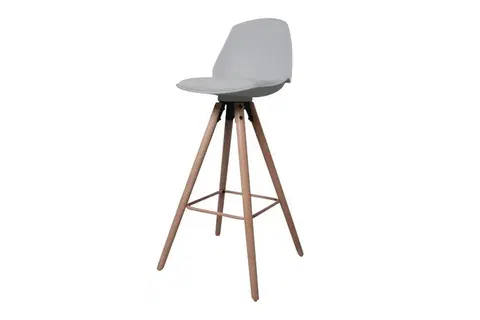 Barové židle Dkton Designová pultová židle Nerea šedá