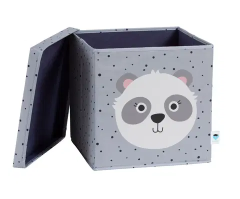 Boxy na hračky LOVE IT STORE IT - Úložný box na hračky s krytem Happy Kids - Panda