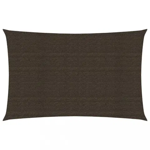 Stínící textilie Stínící plachta obdélníková HDPE 3,5 x 4,5 m Dekorhome Hnědá