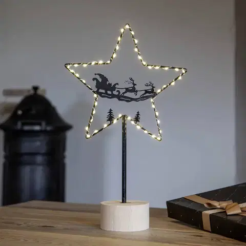 Vánoční vnitřní dekorace STAR TRADING LED dekorativní světlo Glimta, hvězda