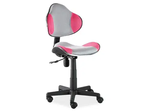 Kancelářské židle Signal Dětská židle Q-G2 | růžovo-šedá