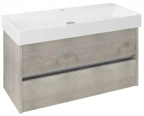 Koupelnový nábytek SAPHO NIRONA umyvadlová skříňka 95x51,5x43 cm, dub Mocca NR100-1212