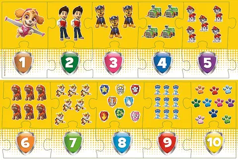 Hračky puzzle TREFL - Vzdělávací puzzle 20 - Čísla Paw Patrol