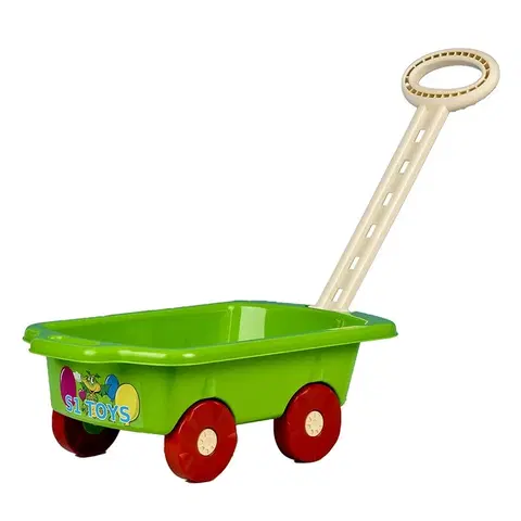 Hračky na zahradu BAYO - Dětský vozík Vlečka 45 cm zelený