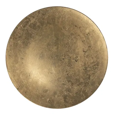 Talíře Zlatý plastový talíř / podnos s patinou - Ø 33 cm Clayre & Eef 64602