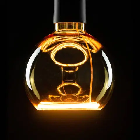 LED žárovky Segula SEGULA LED floating globe G125 E274W zlatá 922 dim