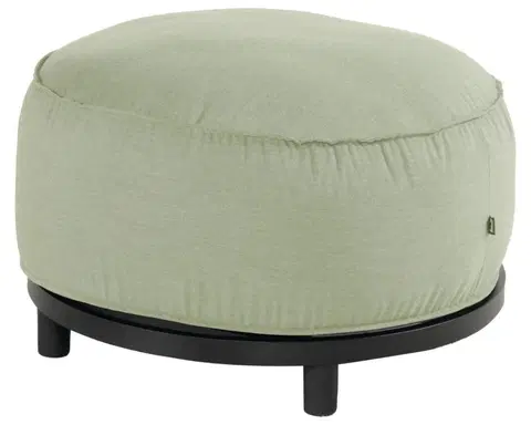 Zahradní židle a křesla Luxusní zahradní podnožka Emma Round - French Green