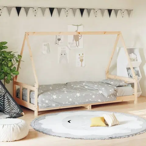 Dětské pokoje Dětská postel 90 x 190 cm masivní borové dřevo