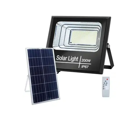 LED osvětlení  B.V.  - LED Stmívatelný solární reflektor LED/200W/3,2V IP67 + DO 