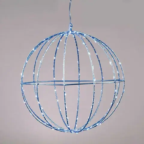 Venkovní dekorace ACA Lighting Vánoční LED venkovní koule 240 led 40cm modrá X0624064226