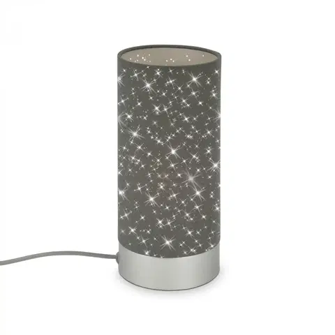 Lampy na noční stolek BRILONER Hvězdné nebe stolní lampa, pr. 11 cm, max. 25 W, šedá BRILO 7028-014