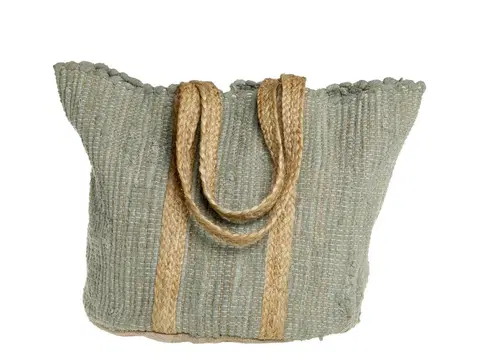 Nákupní tašky a košíky Zelená plážová jutová taška Beach Bag - 40*30*60 cm Chic Antique 15025221