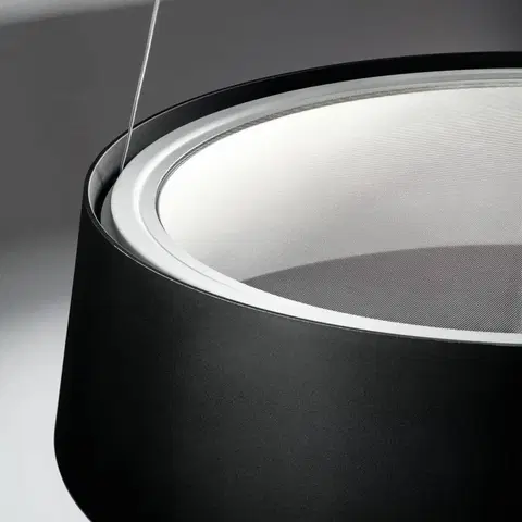 Závěsná světla Stilnovo Závěsné svítidlo Stilnovo Oxygen LED, černé, Ø 56 cm