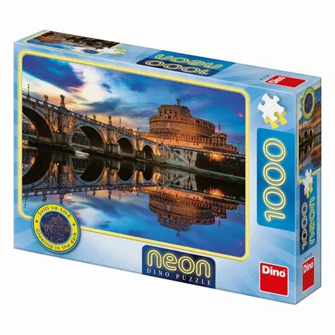 Hračky puzzle DINO - Andělský Hrad 1000 Neon Puzzle