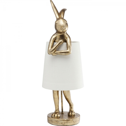 Designové stolní lampy a lampičky KARE Design Stolní lampa Animal Rabbit Gold