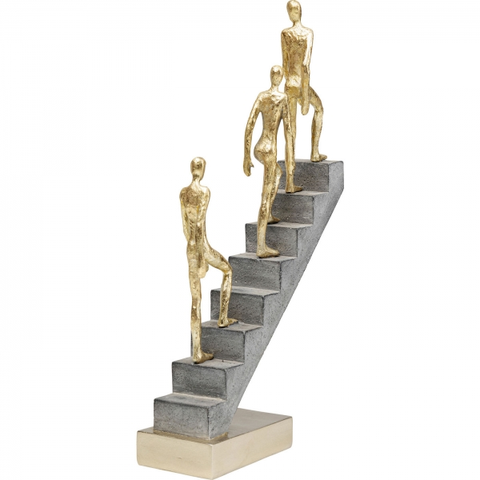 Dekorativní předměty KARE Design Soška Postavy stoupající po schodišti 36cm