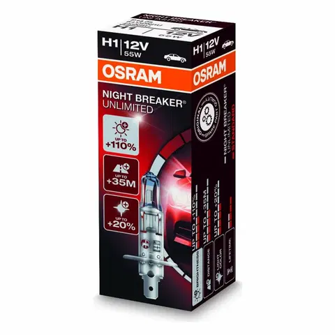 Autožárovky OSRAM H1 Night breaker UNLIMITED 64150NBU 55W 12V