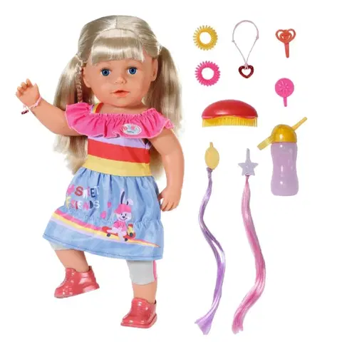 Hračky panenky ZAPF - Starší sestřička BABY born, blondýnka, 43 cm