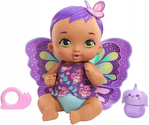 Hračky panenky MATTEL - My Garden Baby Moje první miminko Fialový motýlek GYP09