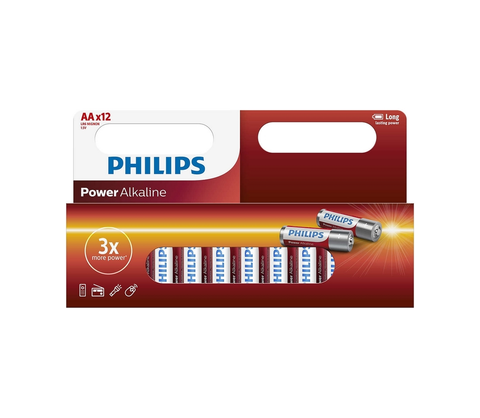 Baterie primární Philips Philips LR6P12W/10 - 12 ks Alkalická baterie AA POWER ALKALINE 1,5V 