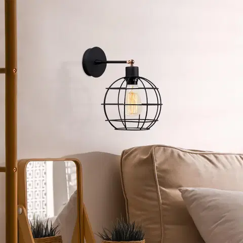 Lampy a lampičky Nástěnná lampa FELLINI černá