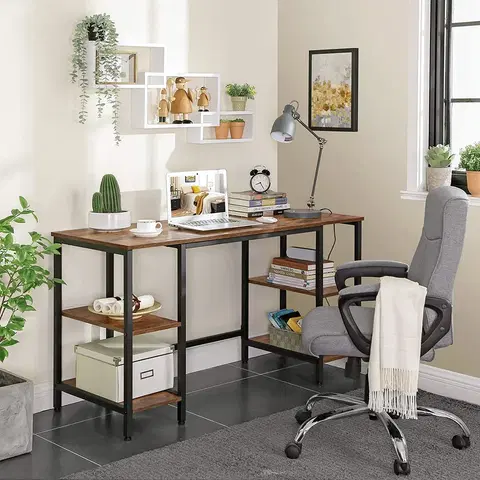 Kancelářské a psací stoly Psací stůl oboustranné police 137 x 75 x 55 cm