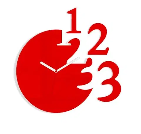Hodiny ModernClock Nástěnné hodiny Numero červené