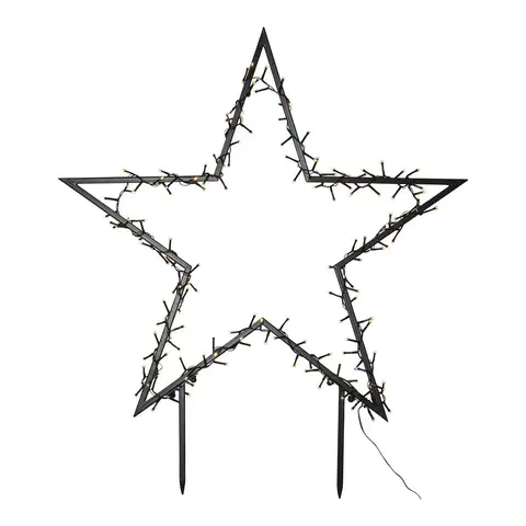 Vánoční světelná hvězda STAR TRADING LED dekorativní světlo Spiky s hrotem, 80 cm