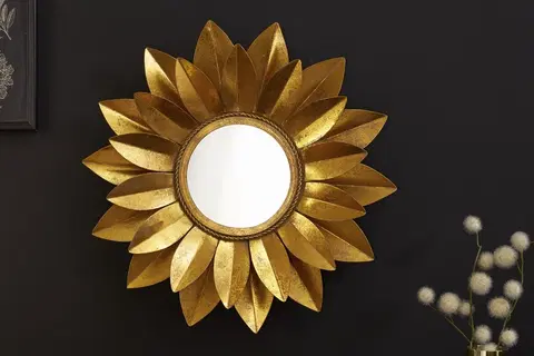 Zrcadla LuxD Designové nástěnné zrcadlo Leimomi 60 cm zlaté