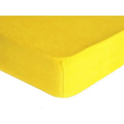 Prostěradla Forbyt, Prostěradlo, Froté Premium, žluté 60 x 120 cm