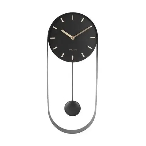 Hodiny Karlsson 5822BK Designové kyvadlové nástěnné hodiny, 50 cm