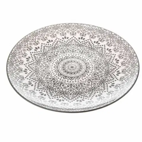 Talíře Porcelánový talíř Grey Orient, 26,5 cm