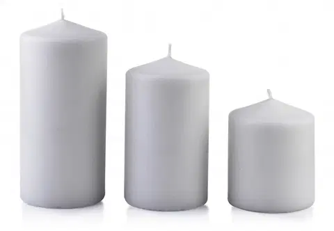 Svíčky Mondex Malá svíčka Classic Candles 10 cm šedá