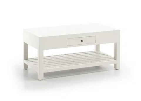 Designové a luxusní konferenční stolky Estila Konferenční stolek NEW WHITE obdélníkový
