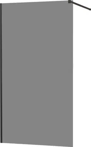 Sprchové zástěny MEXEN/S KIOTO Sprchová zástěna WALK-IN 140x200 cm 8 mm, černá, kouřové sklo 800-140-101-70-40