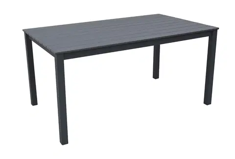 Zahradní stolky Zahradní ratanový stůl CALVIN 150x90 cm (šedá)