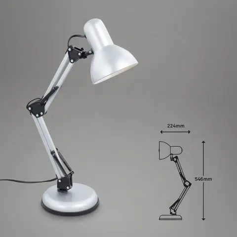 Stolní lampy kancelářské Briloner Stolní lampa Pixa, nastavitelná, E14, bílá