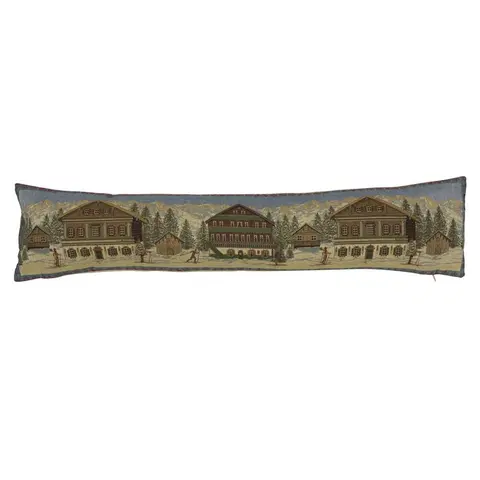Dekorační polštáře Béžový gobelinový dlouhý polštář horská chata Chalet - 90*15*20cm Mars & More EVTKCBL