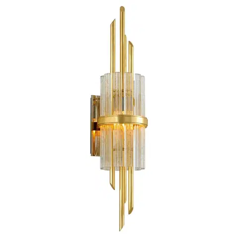 Designová nástěnná svítidla HUDSON VALLEY nástěnné svítidlo SYMPHONY kov/sklo zlatá/čirá E14 1x60W 257-12-CE