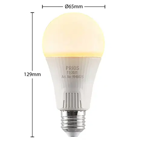 LED žárovky PRIOS LED žárovka E27 A60 15W bílá 2 700K