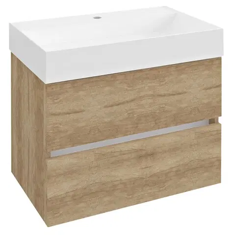 Koupelnový nábytek SAPHO ODETTA umyvadlová skříňka 67x50x43,5cm, dub alabama DT070-2222