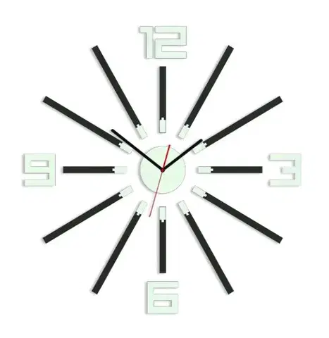Nalepovací hodiny ModernClock 3D nalepovací hodiny Sheen wenge-bílé