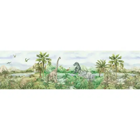 Tapety Samolepicí bordura Dino, 500 x 13,8 cm