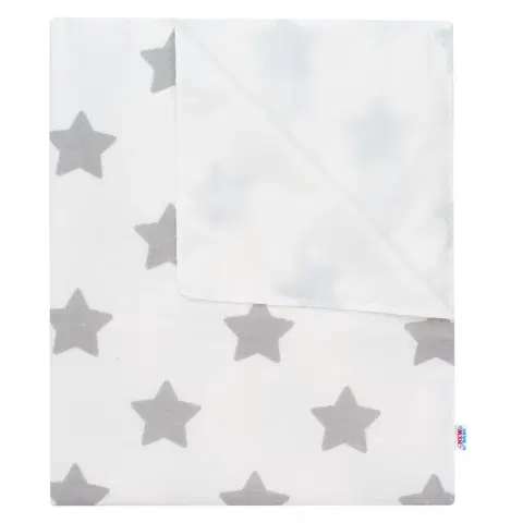 Chrániče na matrace New Baby Nepromokavá flanelová podložka Hvězdičky bílá, 57 x 47 cm
