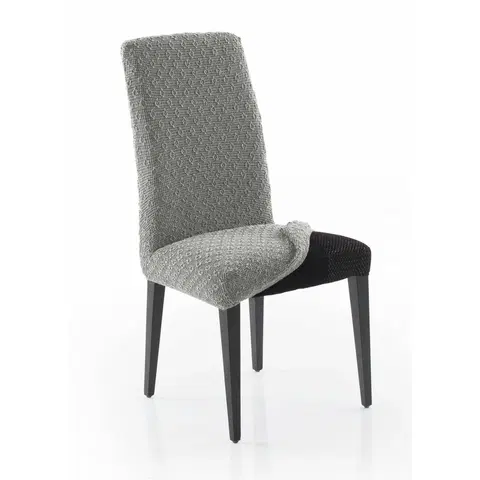 Židle Potah elastický na celou židli, komplet 2 ks MARTIN, světle šedý