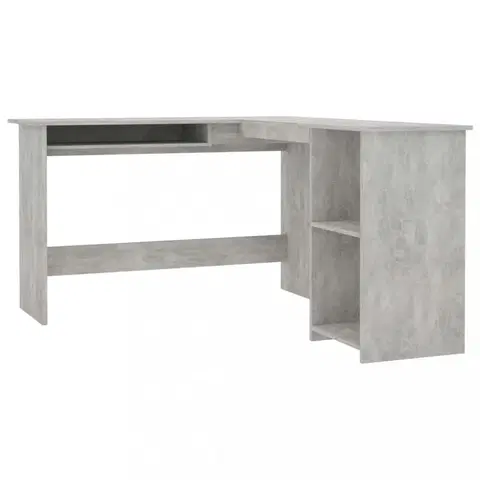 Pracovní stoly Rohový psací stůl 120x140 cm Dekorhome Beton